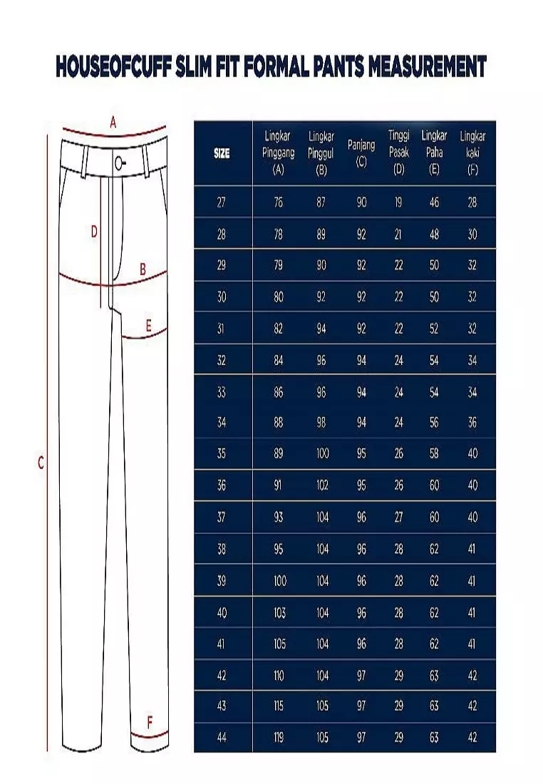 Celana panjang slim fit pria kerja formal garis halus abuabu houseofcuff