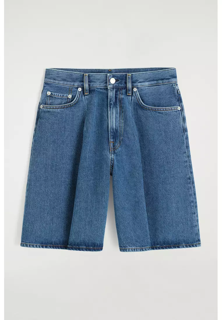 WIDE-LEG DENIM SHORTS