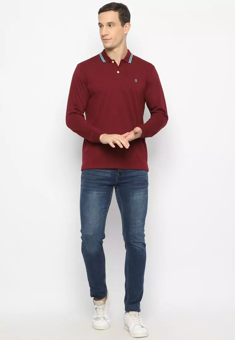 Matsuda Kaos Polo Shirt Lengan Panjang Pria Kerah Kasuga