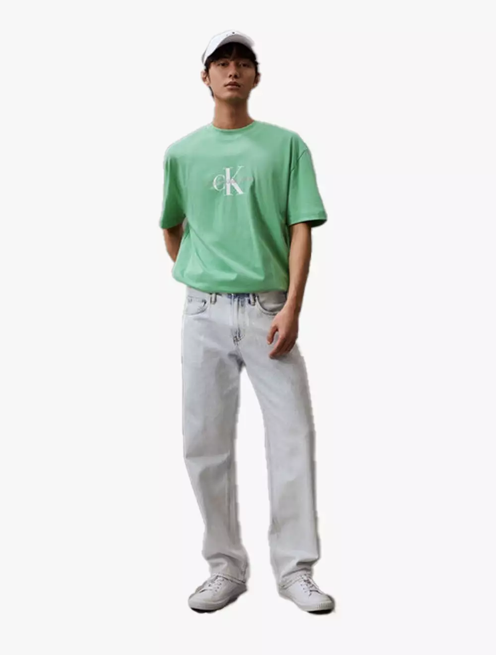 CALVIN KLEIN JEANS - MONOGRAM LOGO OVERSIZED T-SHIRT - Green - green