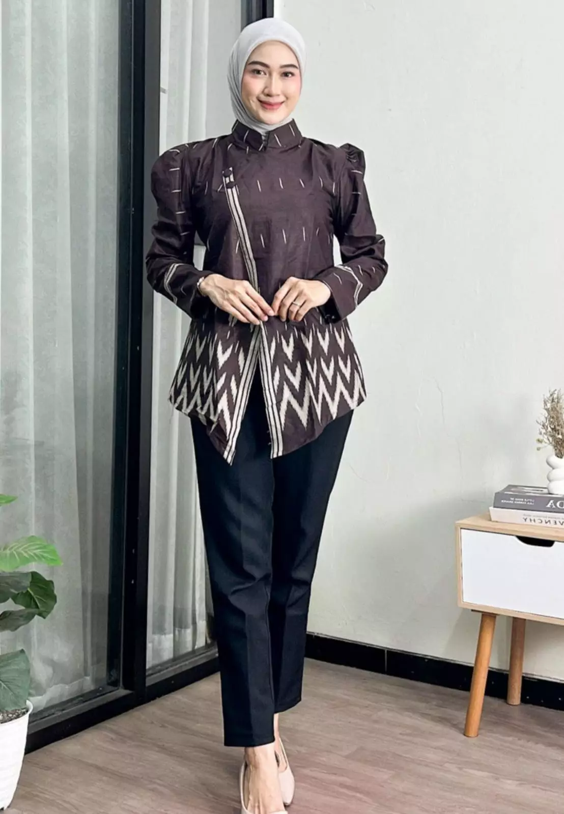 Blouse Batik Azurra Mahogany Premium ALN