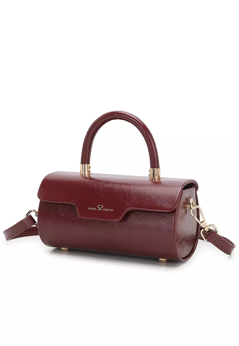 Women's Top Handle Bag / Sling Bag / Crossbody Bag / Shoulder Bag - Wine Red