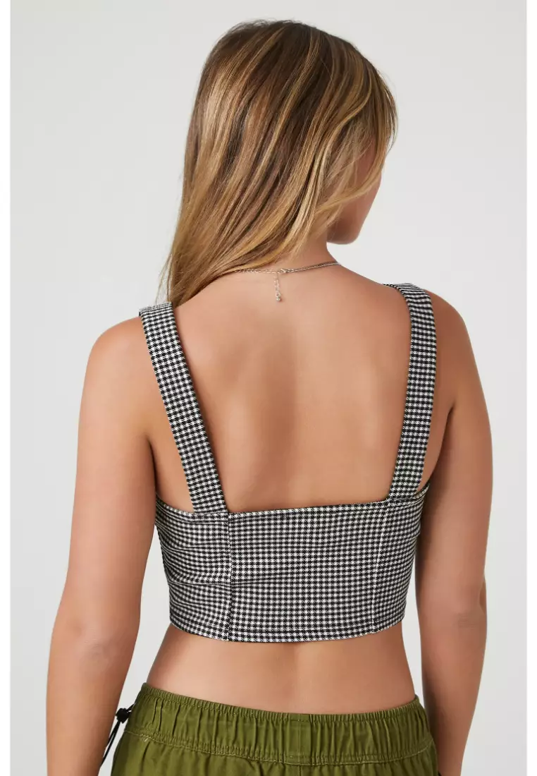 Buy FOREVER 21 Gingham Bustier Crop Top 2024 Online ZALORA