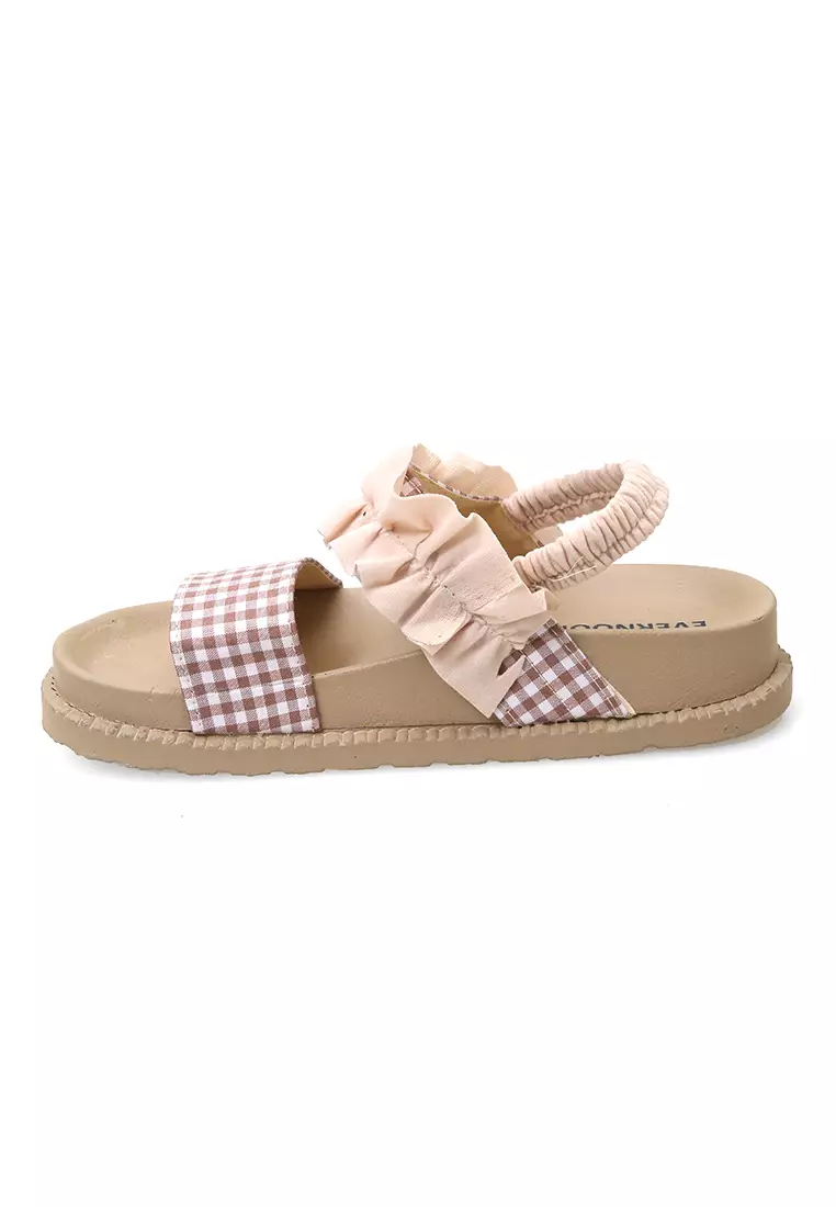 Sendal Wanita Slip On Design Elegant Premium quality - Mocca