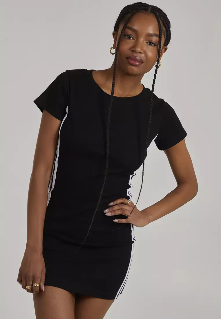 Black sports jersey dress new arrivals