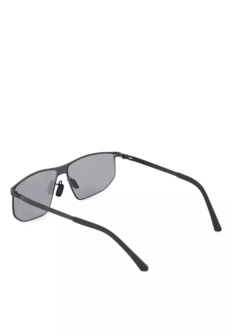 Polarized Stainless Frame IronShade Rectangular Sunglasses