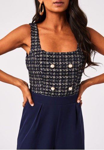 Buy Paper Dolls 2 In 1 Boucle Jumpsuit Zalora Hk