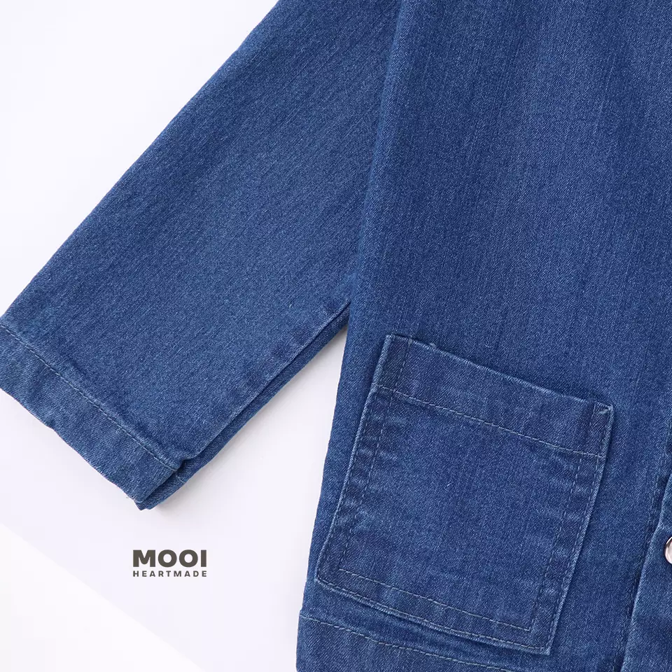 Mooi Jaket Jeans Anak Naka Denim Jacket - Dark Blue
