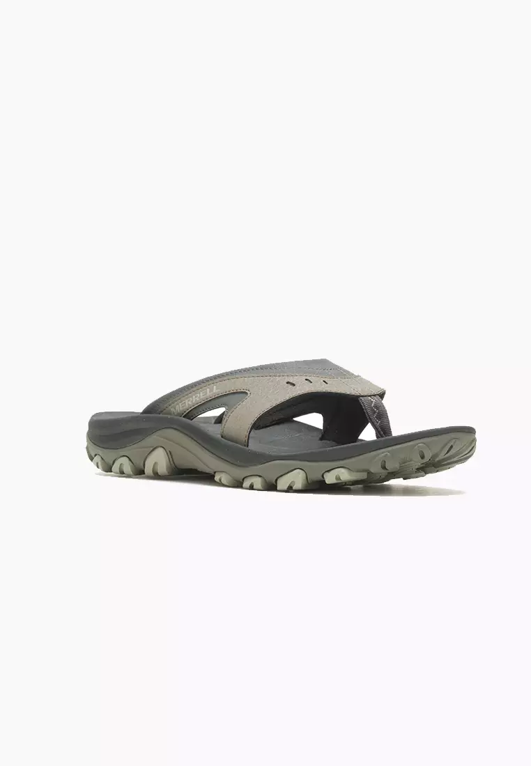 Discount on Merrell  shoes - SKU: Huntington Sport Flip -Black Mens Sandals Water