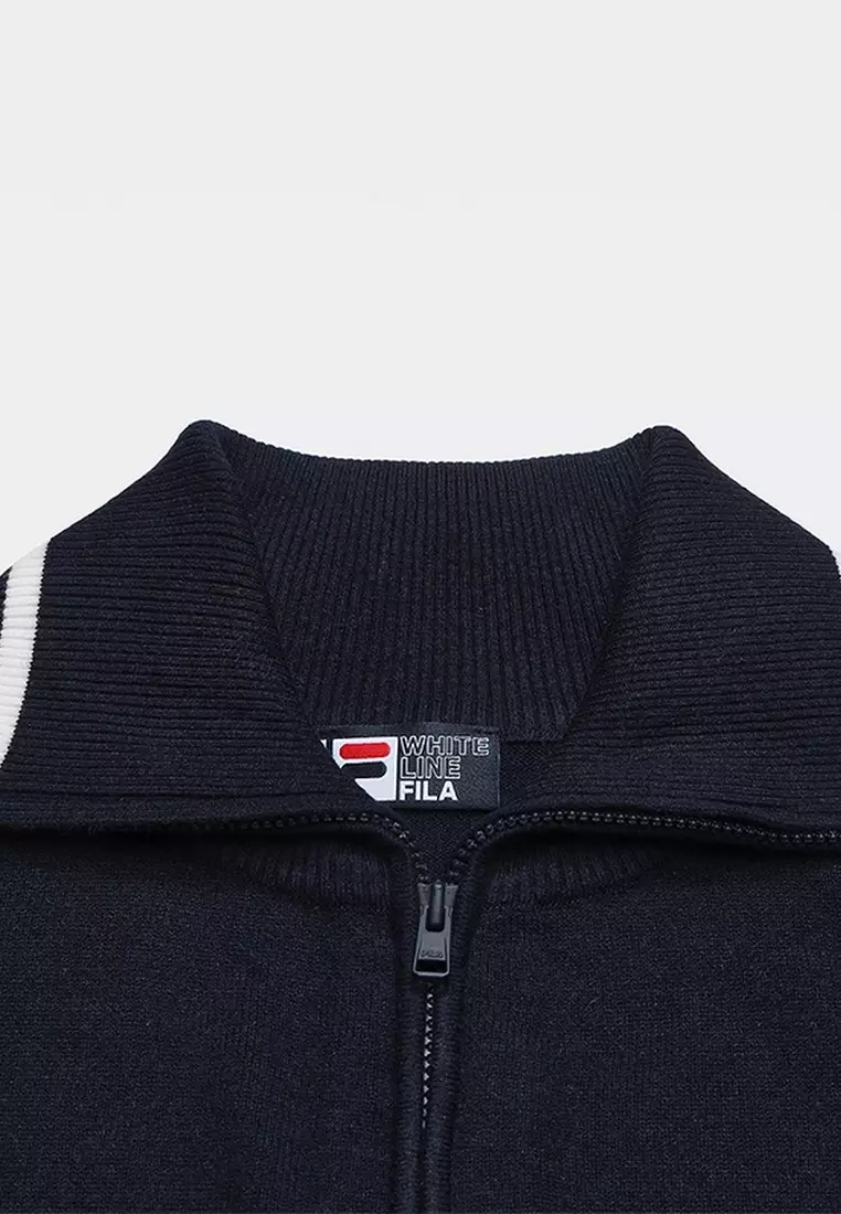  FILA CORE HERITAGE Women's Knit Sweater Long Sleeved POLO Shirt