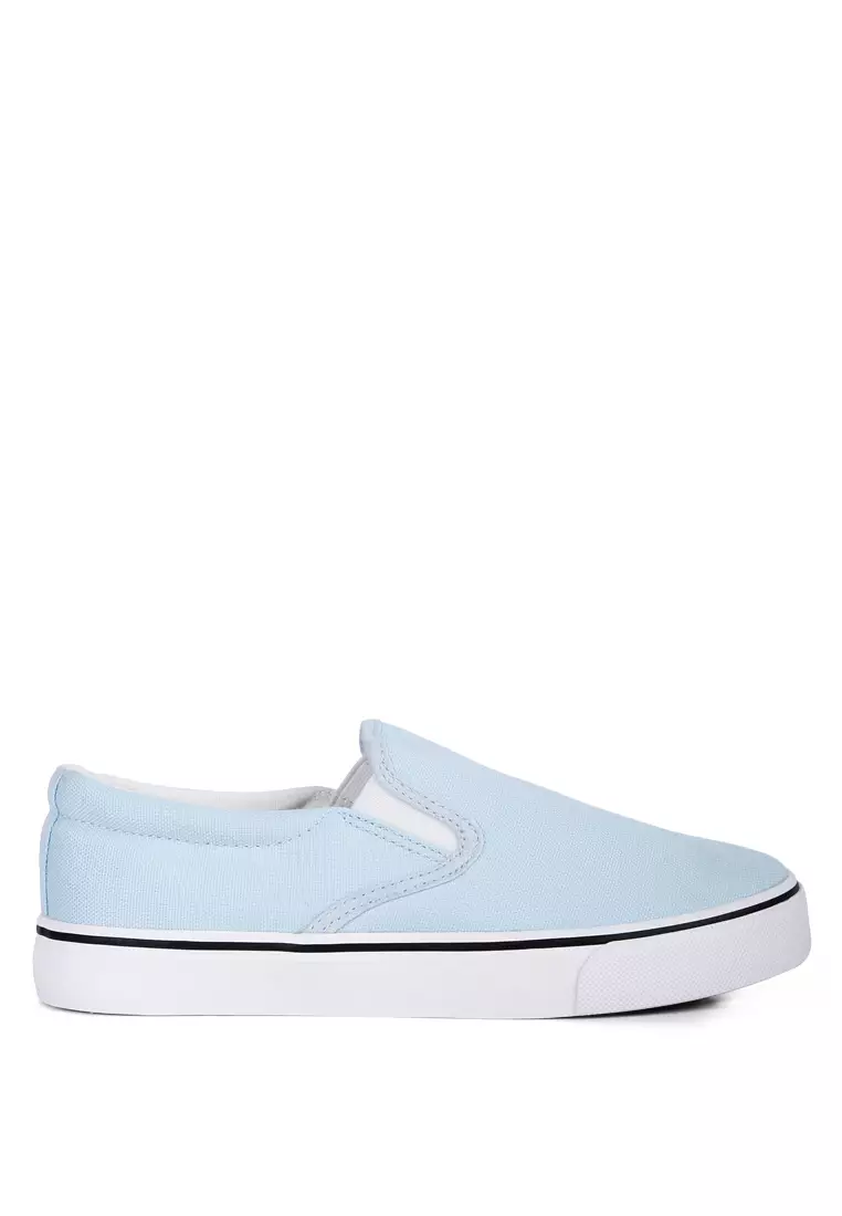 Buy London Rag Light Blue Slip On Canvas Sneakers 2024 Online | ZALORA ...