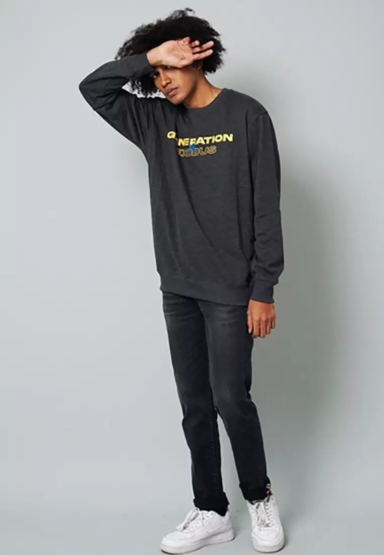 LGS Street - Generation Exodus - Sweatshirt - Streetwear - Abu gelap - Unisex - SW.10.H008.005