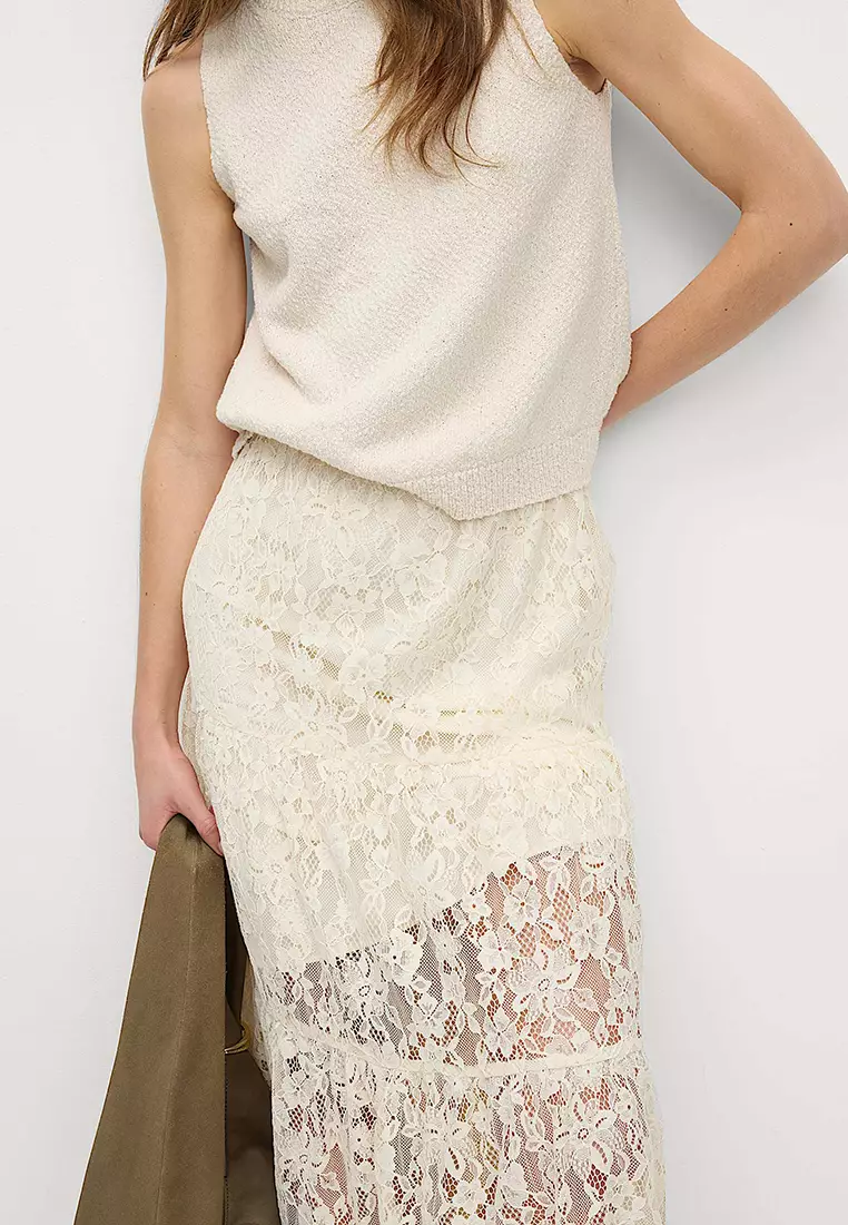 Lace Maxi Tiered Skirt