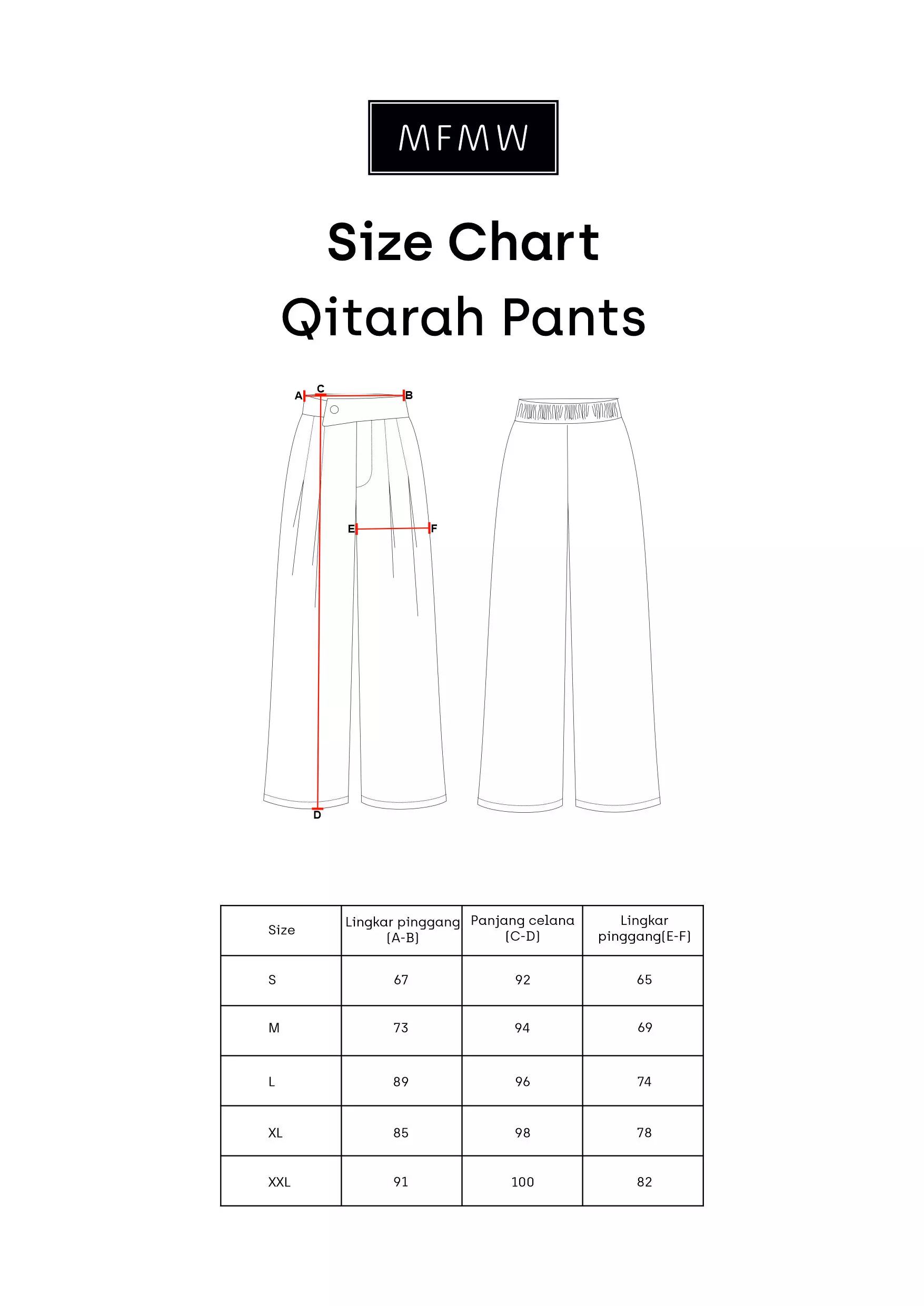 MFMW Qitarah Celana Panjang Kulot Hitam