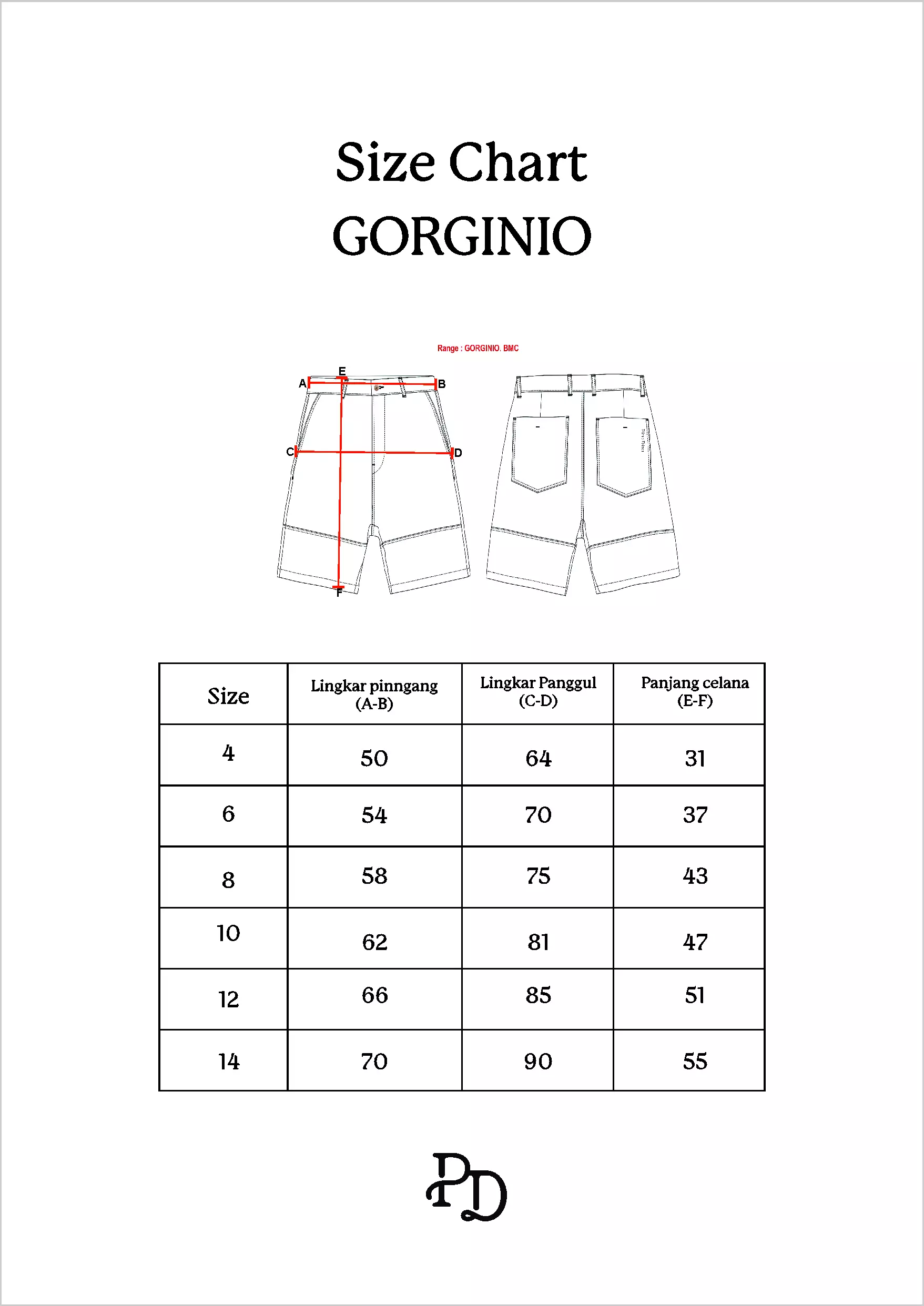 Pito Dito Boy Gorginio Celana Pendek Katun Anak Coklat - Size 14