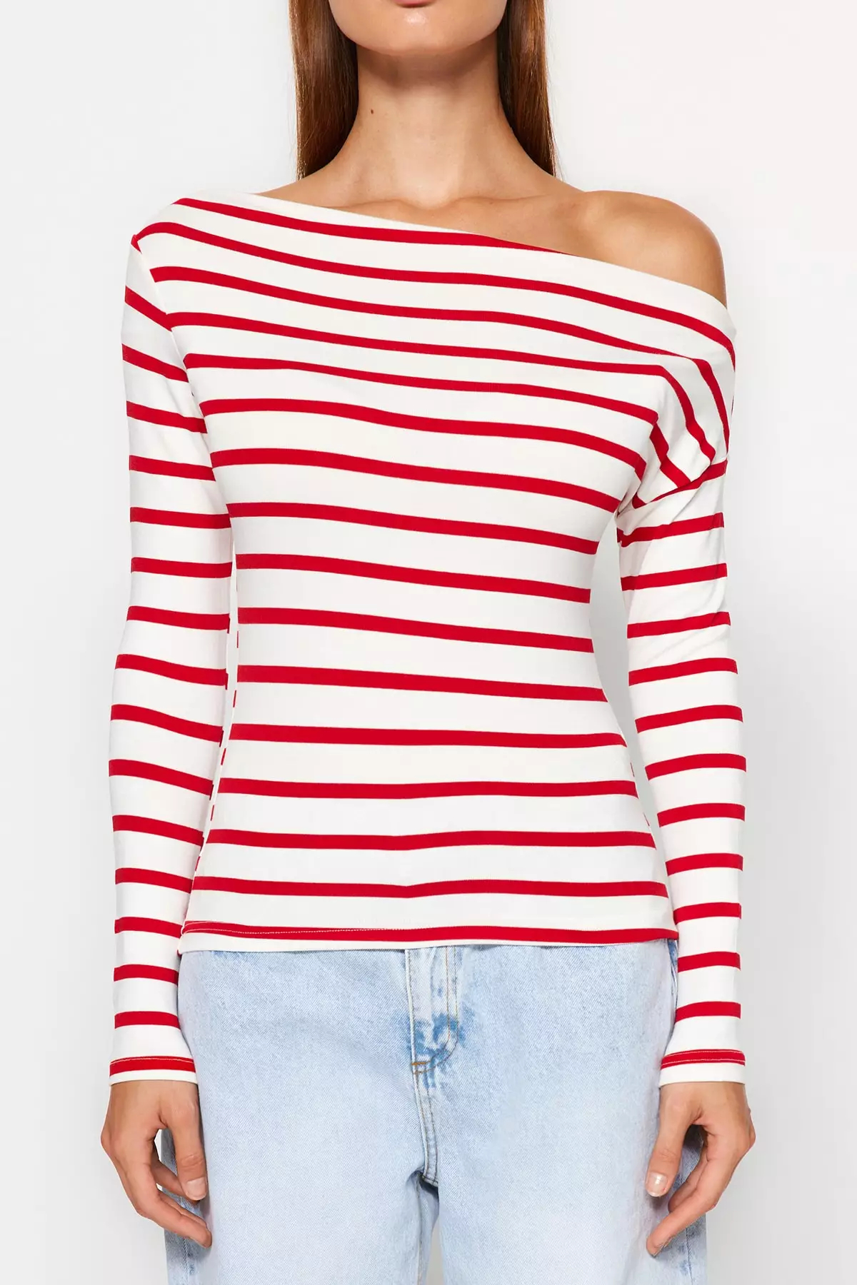 Striped Asymmetrical Top