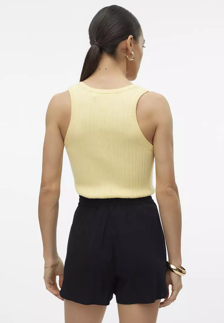 Stephanie Rib Sleeveless U-Neck Top