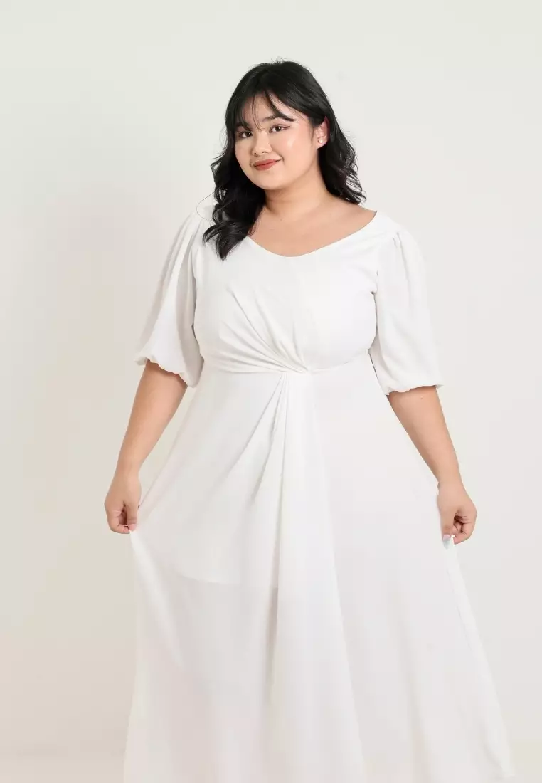 Jual Xtramiles Plus Size Party Dress Arielle Broken White Original