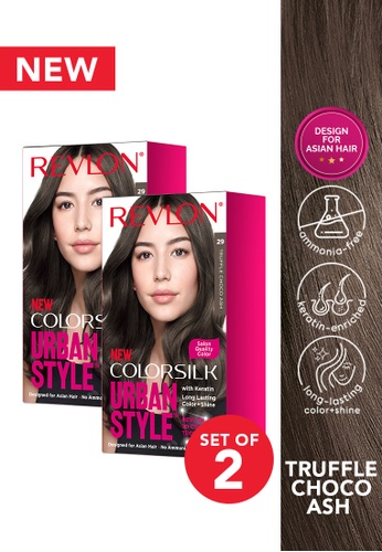REVLON Colorsilk Urban Style Permanent Hair Color Duo (Truffle Choco Ash) |  ZALORA Philippines