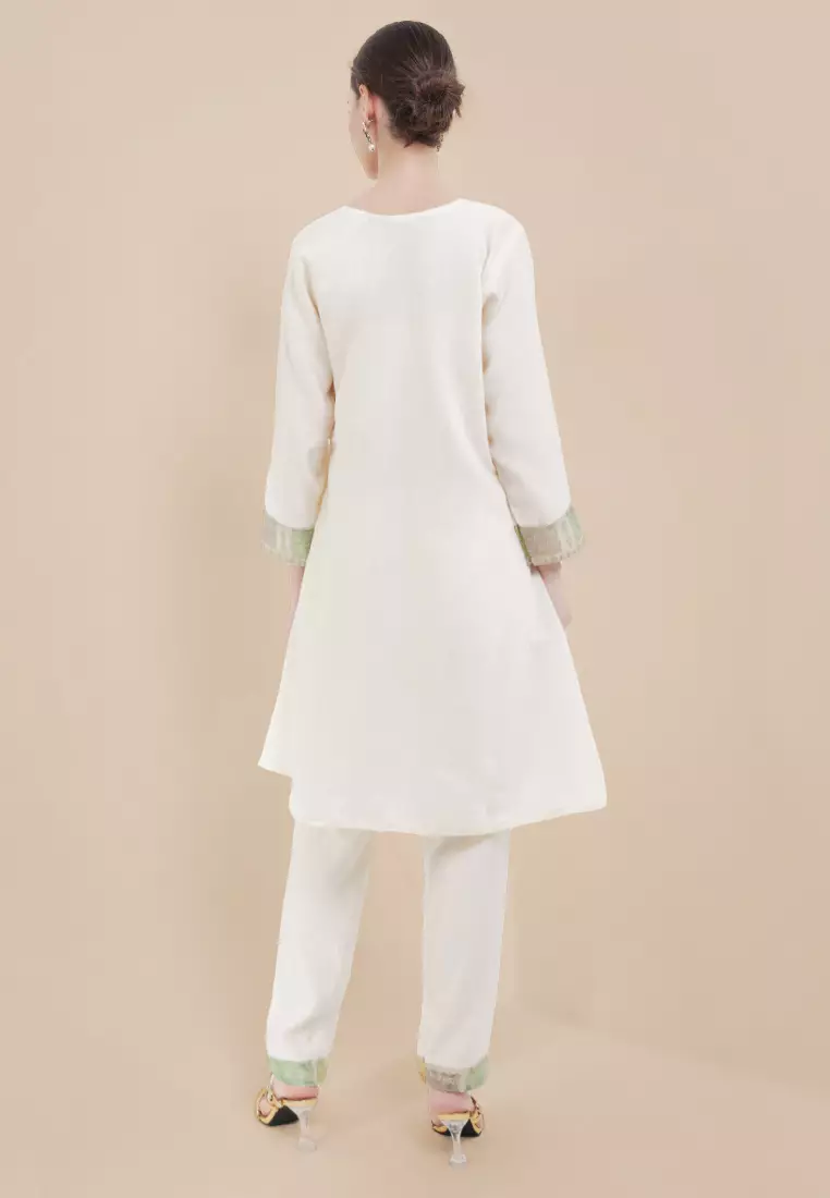 Chanira Festive Yumna Tunic Set - Off White Multi