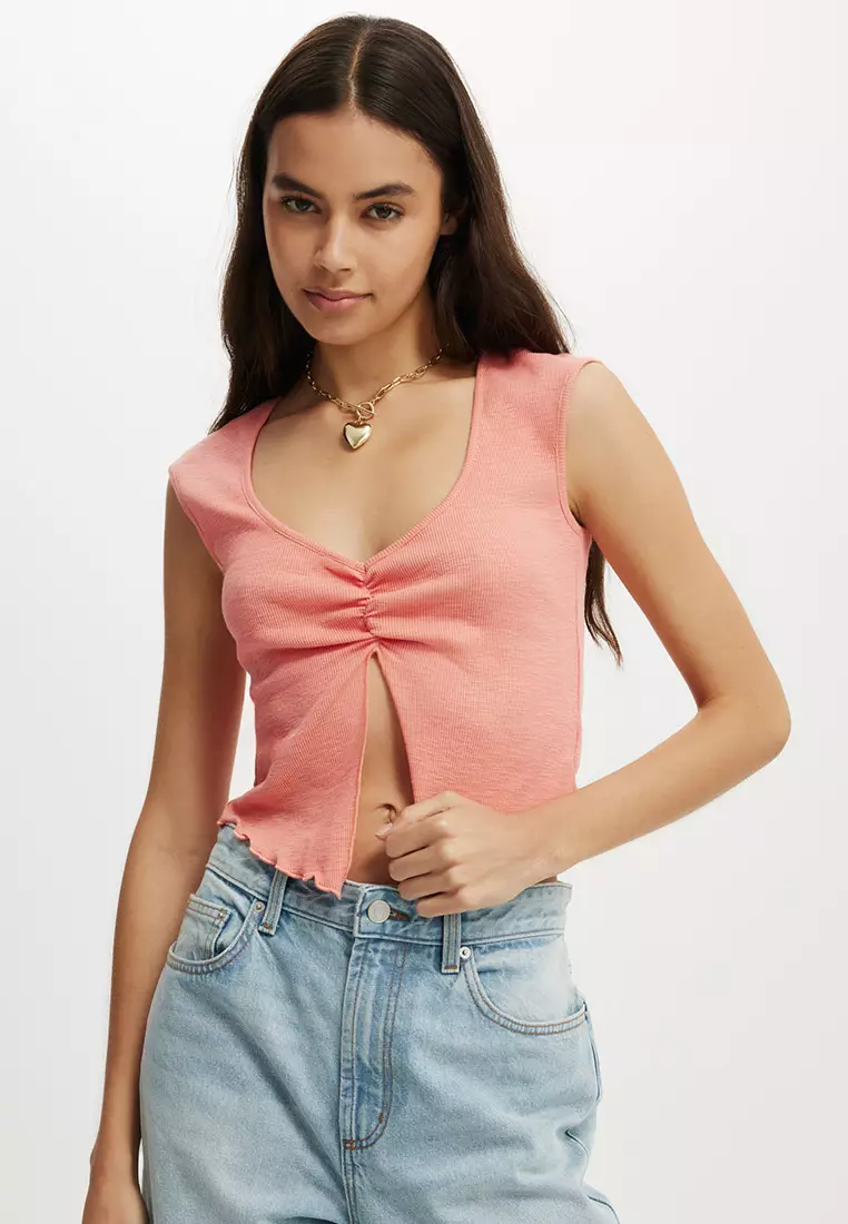 Buy Cotton On Chelsea Open Front Top 2026 Online | ZALORA