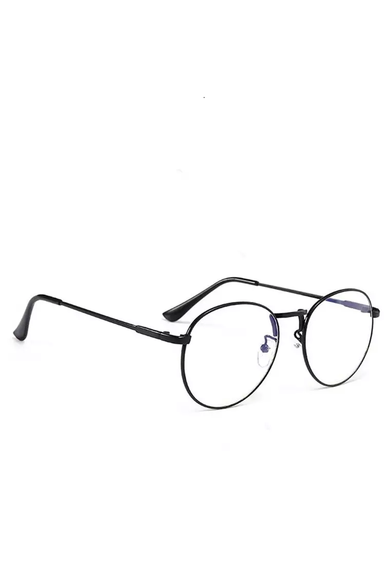 Ells Glasses Anti Radiasi Unisex Blue Light Komputer Multilayer Mirror Material Copper ORIGINAL - Black