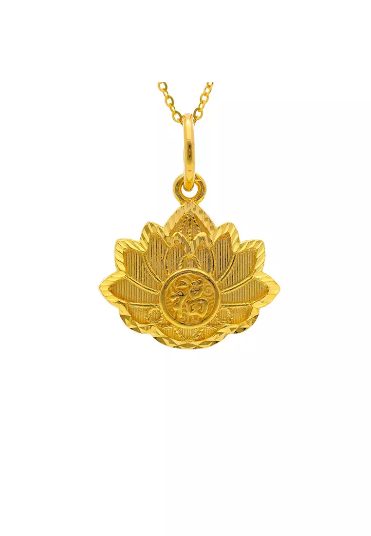 Arthesdam Jewellery 916 Gold Fortune Lotus Pendant