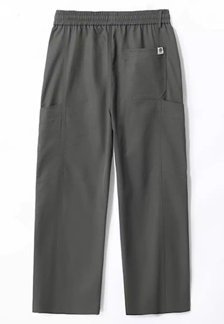 抽繩休閒寬腿褲