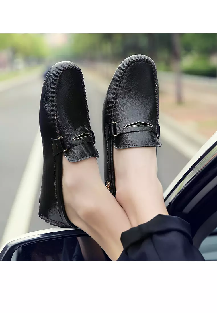 Color Matching Leather Loafers & Boat Shoes YY3237