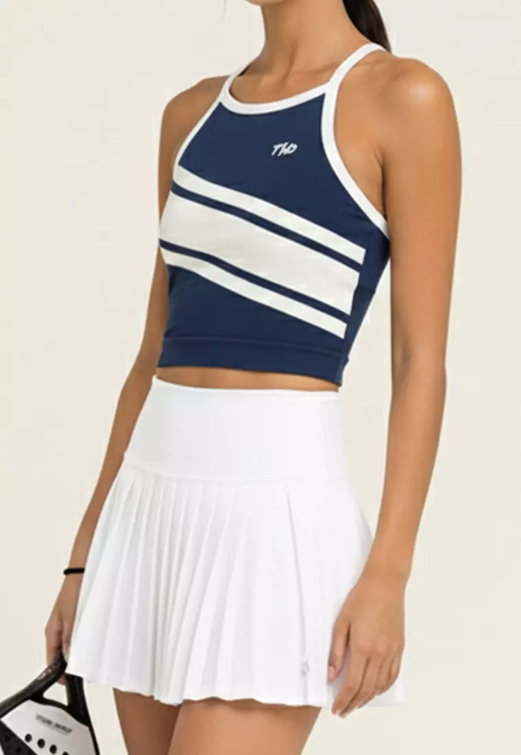 LSE25 Padel Outfit Wanita Camisole Tank Drifit "3lines navy blue"