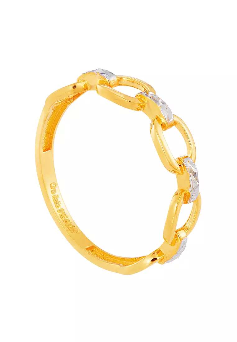 HABIB Oro Italia 916 Yellow and White Gold Ring GR52861023(YW)-BI (22K Gold)