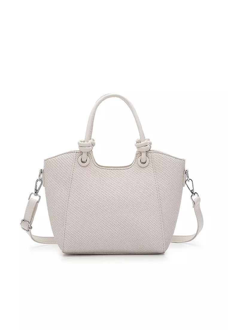 Women's Top Handle Bag / Sling Bag / Crossbody Bag / Shoulder Bag (Tas Tangan Wanita / Tas Selempang Wanita / Tas Bahu Wanita) - Putih