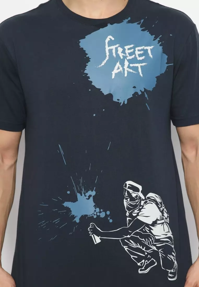 POLICE T-Shirt Cotton Combed Pria 207280341