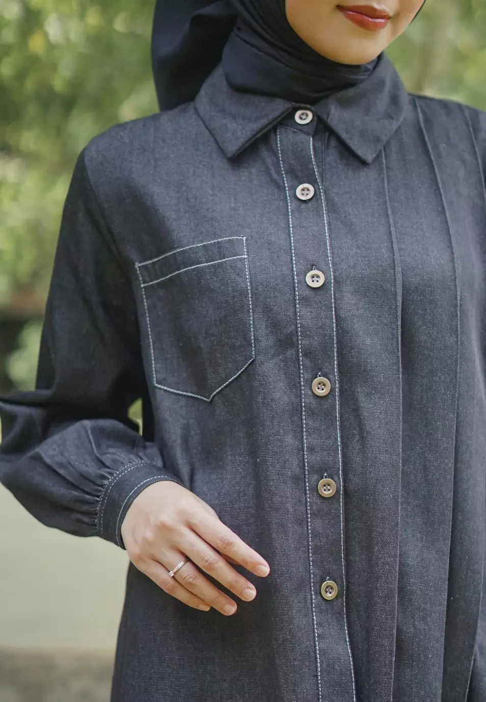 Rachel Denim Shirt - Black Denim