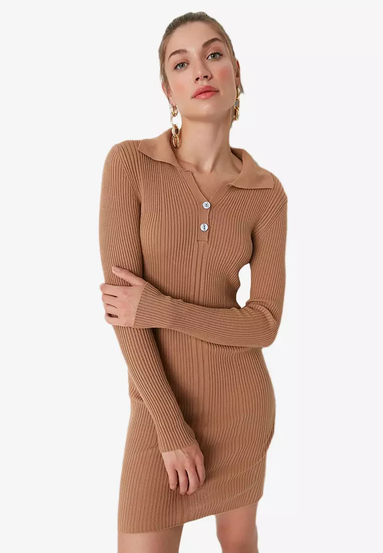 Polo knit dress clearance
