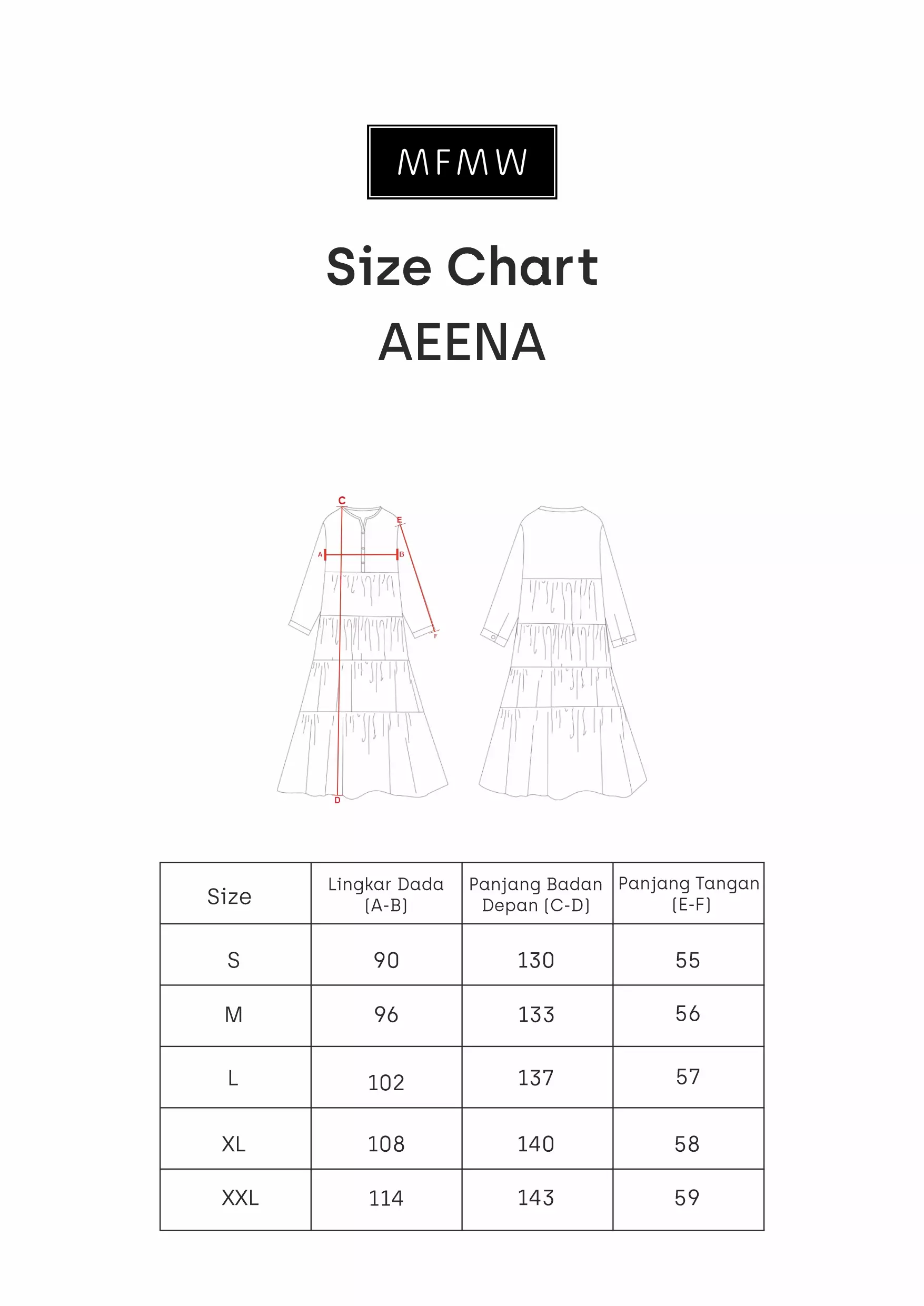 MFMW Aeena Dress Gamis Coklat Motif