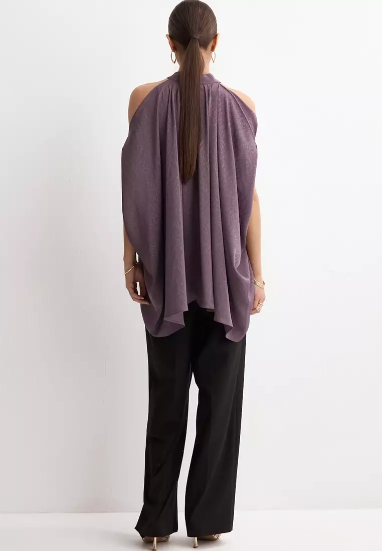 Cold Shoulders Drape Top