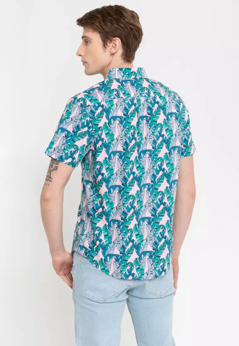 Leaf Print Woven Shirt