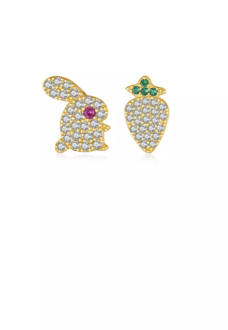 Fashion Earrings Swarovski Bunny Earrings Buy ZITIQUE 925 Sterling