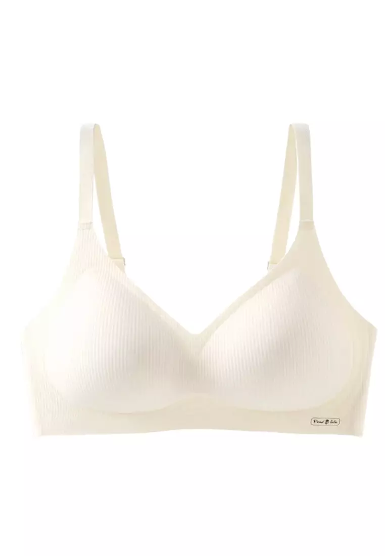 Premium Opal Wireless Bra in White