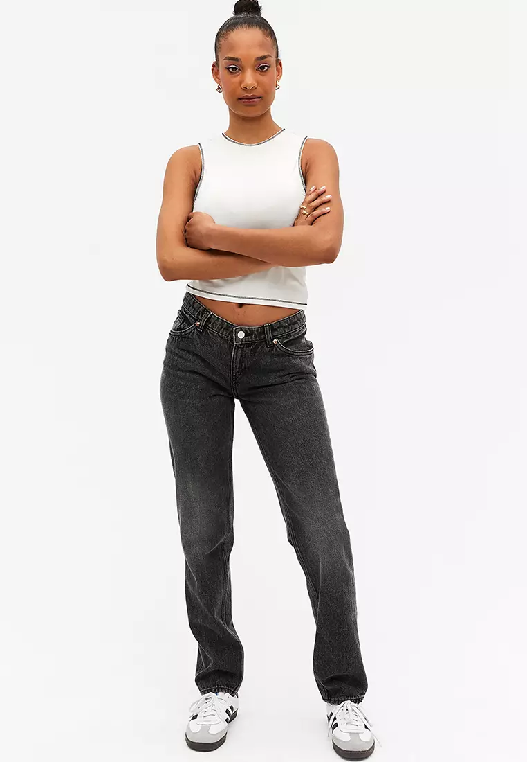 Monki straight shop leg jeans