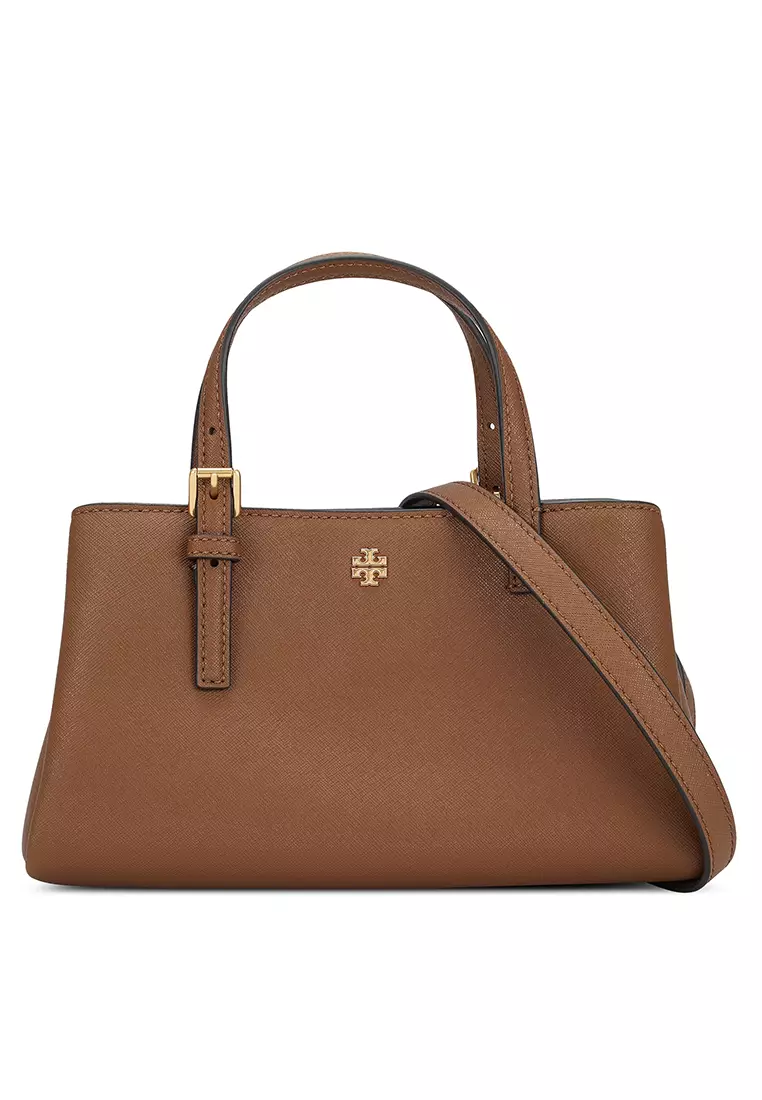NWT! TORY BURCH EMERSON SMALL TOP ZIP LEATHER TOTE SHOULDER BAG