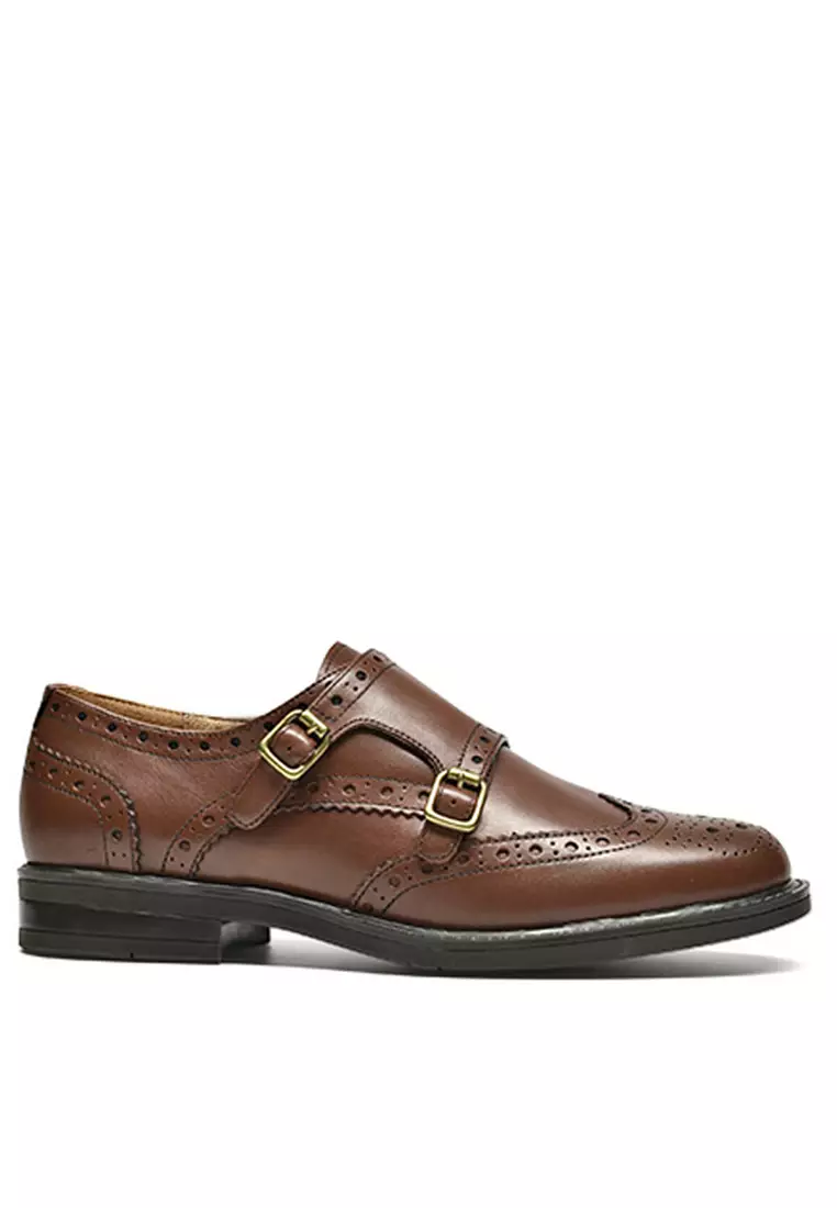 Mens leather monk shoes best sale