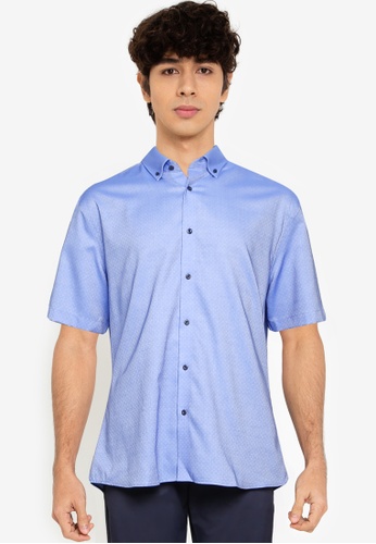 G2000 blue Smart Fit Cotton Dobby Shirt DD8B3AA3E79B8CGS_1
