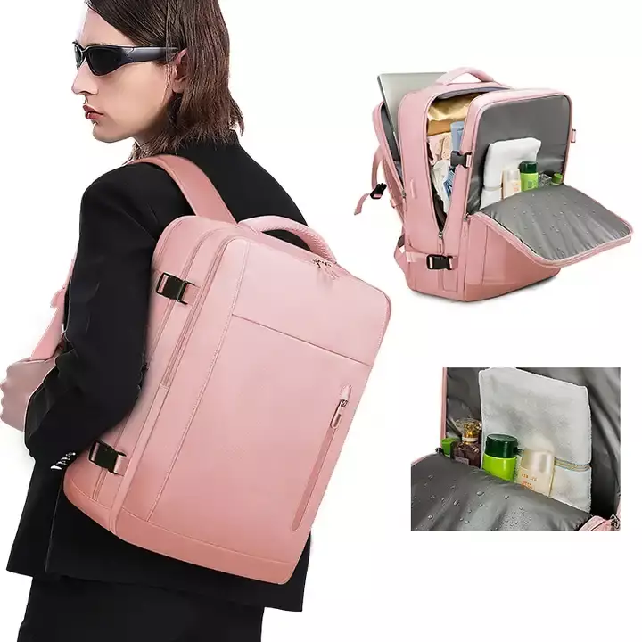 Bange BG1801 Tas Ransel Laptop Kerja Backpack Travel pria 15.6 Inch - PINK