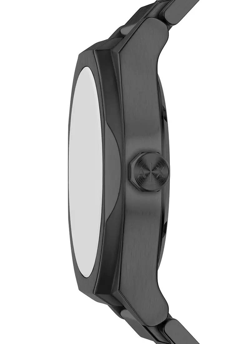 Sync Black Stainless Steel Automatic Watch Ax4196