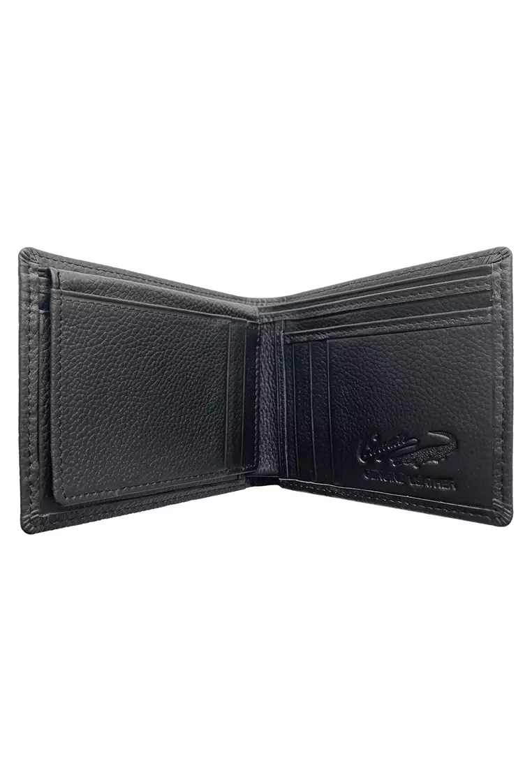Crocodile 9059CY Dompet Pria Men Wallet Leather Kulit Original - Hitam