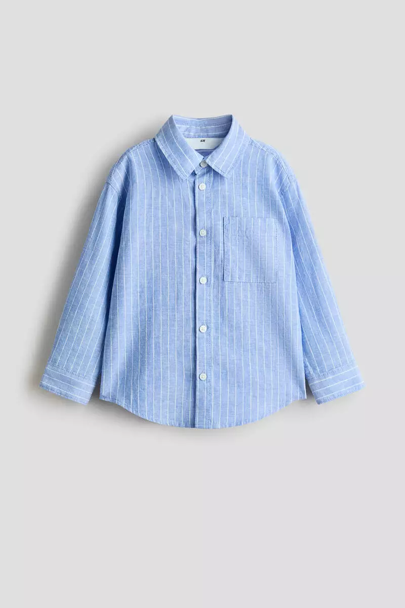 Linen-blend shirt