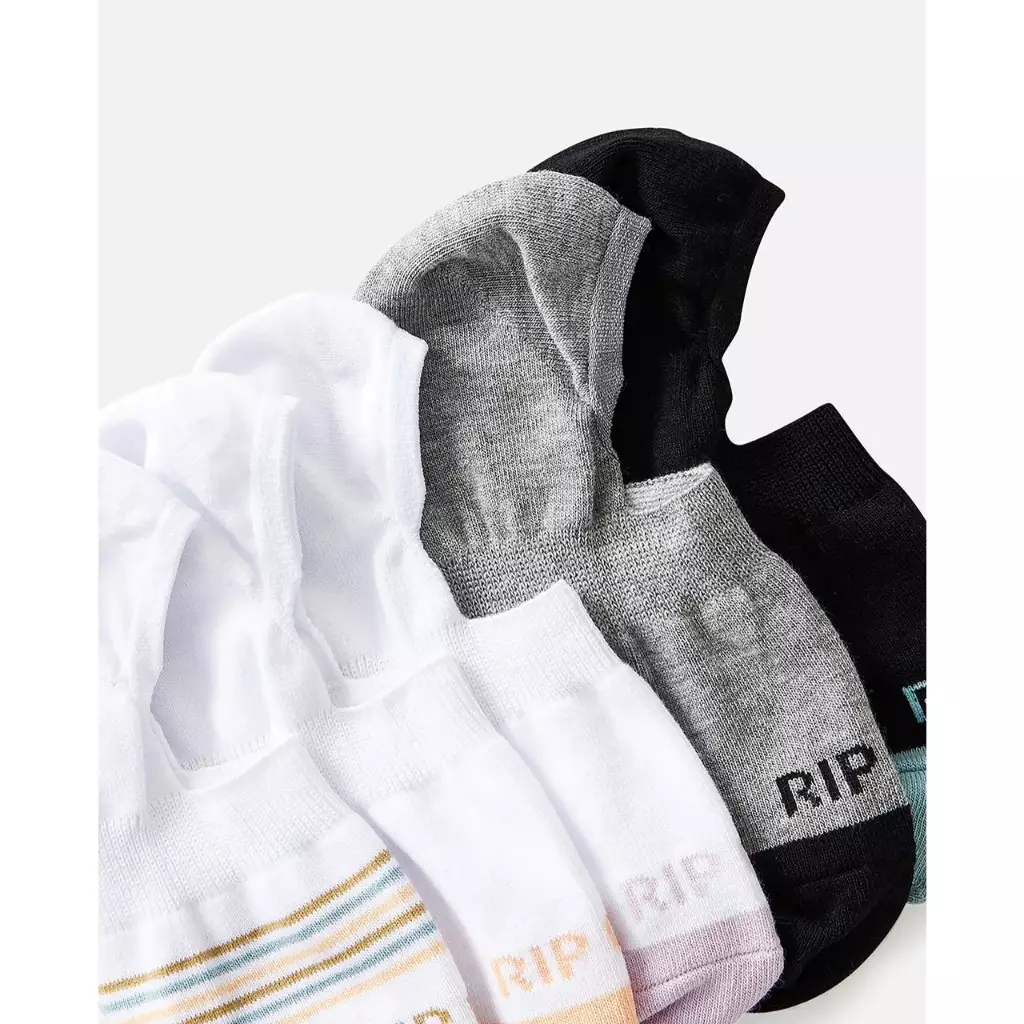 Rip Curl Kaos Kaki Women Invisible Sock - 5 Pack Multico