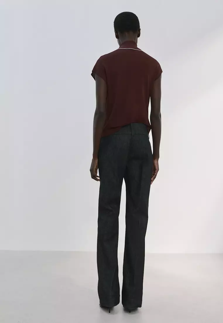 Knit Top With Scarf Detail